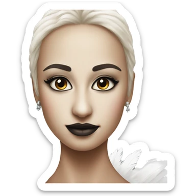 black swan, same as white swan emoji just black and facing the opposite direction sticker