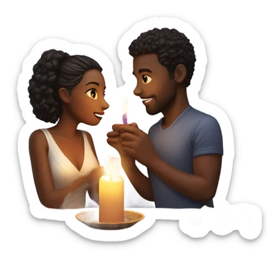 Hyper Realistic Romantic candlelit date sticker
