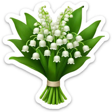 A bouquet of lily of the valley sticker