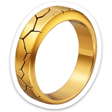 A GOLD RING BROKEN sticker
