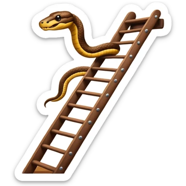 snake on a ladder sticker