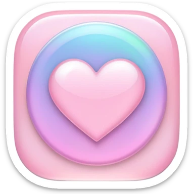 Iridescent pastel pink romantic formal elegant sophisticated cultured neat pretty beautiful nifty app icon sticker