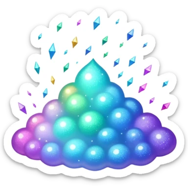 tiny sparkling glitter dust scattered in the air, shining brightly, floating and spreading. Glossy, smooth, soft shadows, white background.



 sticker