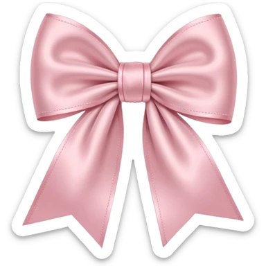 light pink bow on light pink bow sticker