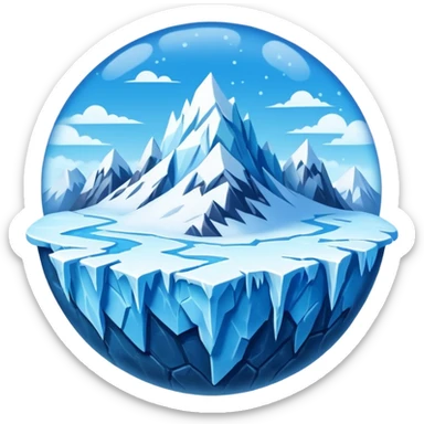 Ice Planet – frozen surface, icy mountains, blizzards sticker