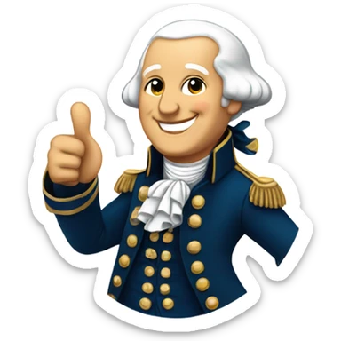 George Washington giving thumbs up sticker