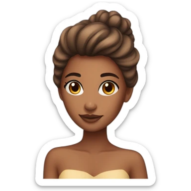 beauty girl with mate navy blue tanned skin sticker
