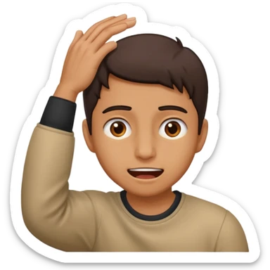 These eyes 👀, with the mouth of this emoji 😬, with a hand scratching the back of the head sticker