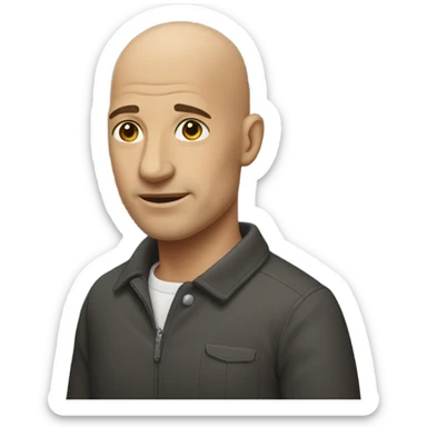 Bald headed  sticker