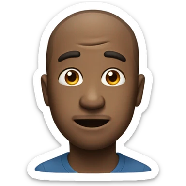 man crying with a a silly face  sticker