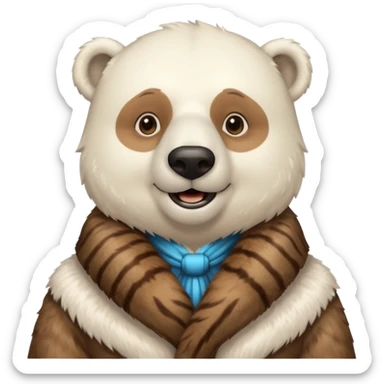 Oso polar millonario Alegre  sticker