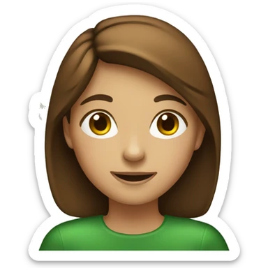 a girl with brown hair celebrates christmas sticker