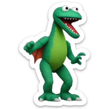 sesame street kaiju puppet sticker