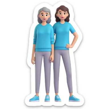 Create a 3D cartoon style illustration of a UI designer woman wearing cold colors such as blues, teals, and cool greys. Maintain the same 3D cartoon style as the reference image. Use a transparent background. sticker