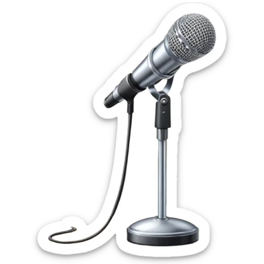 stage spotlight shining on a microphone sticker