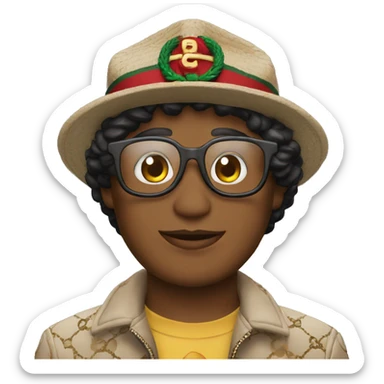 un chico con gorra gucci sticker