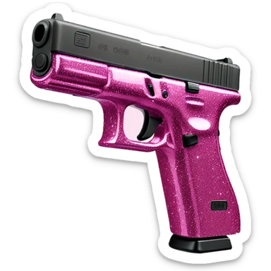 Pink glitter Glock sticker