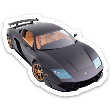 black luxury sports car with a transparent film partially attached, part of the film still floating above the car, premium and elegant sticker