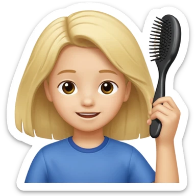 child combing their hair, happy and tidy pictures to keep you busy with school activities in a way that’s more fun and fun to watch and enjoy while 10 years  sticker