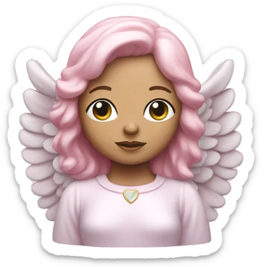 pastel pink angel statue sticker