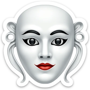 Phantom of the opera’s mask from the 2004 flm sticker