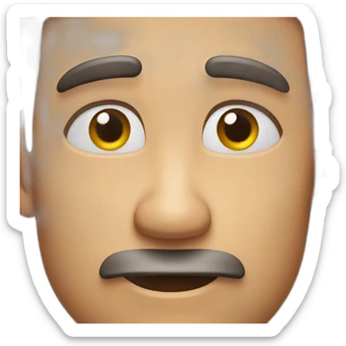 raised eyebrow with smile sticker