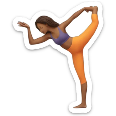 Bird of paradise yoga pose sticker