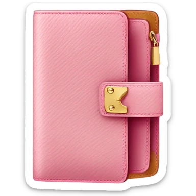Lous Vuitton wallet womens with a pink clasp sticker