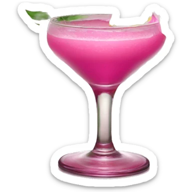 Pink dodge challenger hibiscus and cocktail  sticker