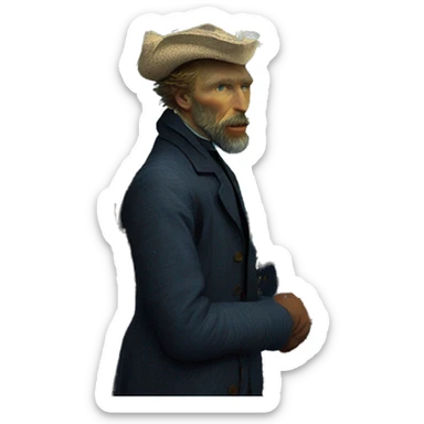 vincent van gogh starry nite sticker