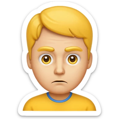 Make a suspicious person emoji sticker