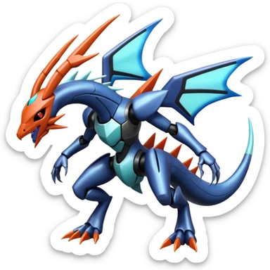 Edgy cool Dialga-Genesect-Miraidon-Darkrai-Deoxys-Giratina-Palkia-Meloetta-fusion sticker