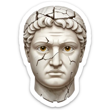partial greek statue head sticker