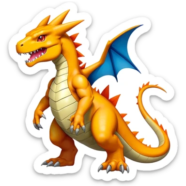  Cool Edgy Shiny Futuristic Ethereal Legendary Greymon-Digimon-Charizard-Agumon-Charmeleon-Reptile full body sticker