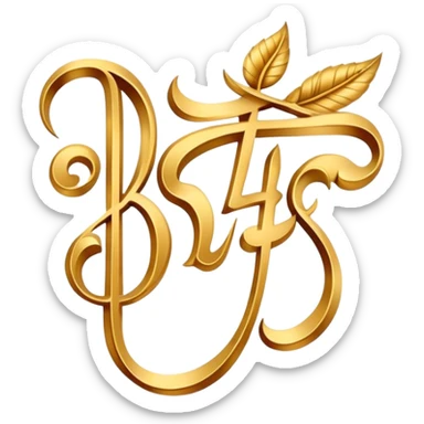 elegant Hindi calligraphy of the word Husn with decorative elements sticker