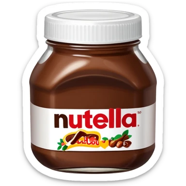 Jar of Nutella make the label say cocoa kisses  sticker