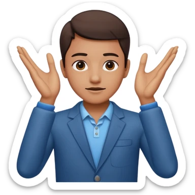 Only when both hands form a triangle gesture sticker