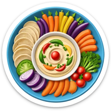 veggies and hummus sticker
