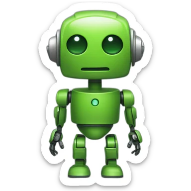 Green friendly bot  sticker