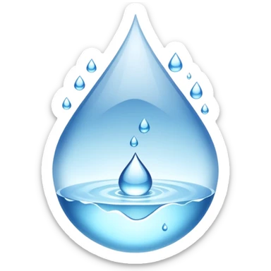 Gota de agua color blanco white sticker