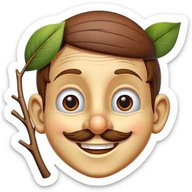 Pinnochio with a branch nose  sticker