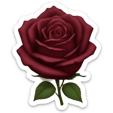 Pretty Dark Red Rose sticker