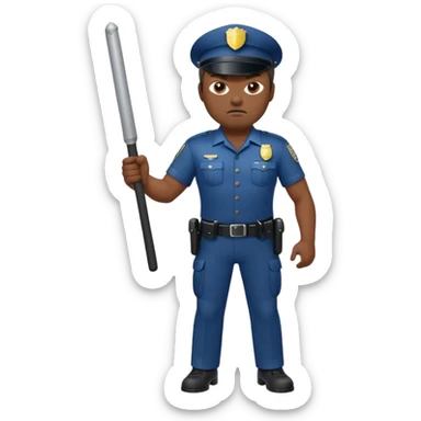 angry policeman full body sticker