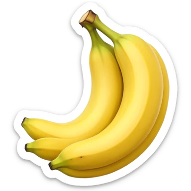 single banana with smiley face on it sticker