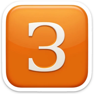 make me an emoji of the letter E from etsy no background high def orange square witha white E in the center with a times new roman looking font sticker