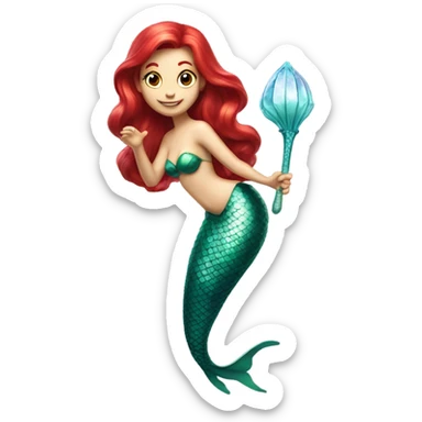 ariel mermaid with dinglehopper sticker