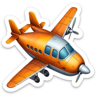 rust plane sticker