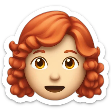 Steam coming out of ears red head sticker