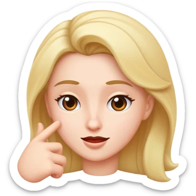 Flirtatious headshake sticker