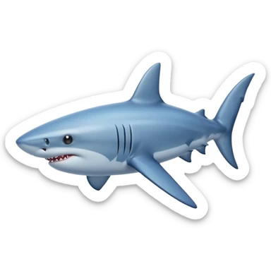shark swimming in sea water sticker